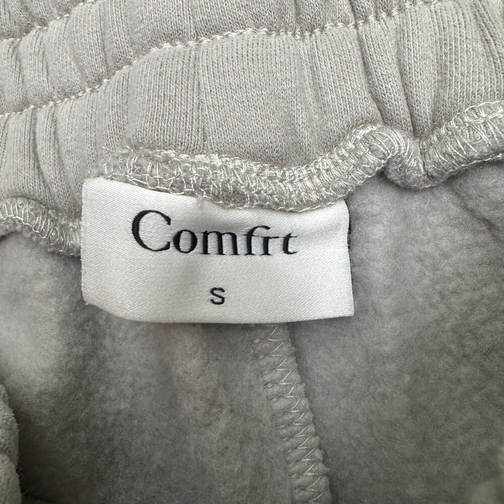 Comfrt Fleece Jogger Sweatpants Unisex Small Gray Elastic Cuff Casual Loungewear - Picture 7 of 15